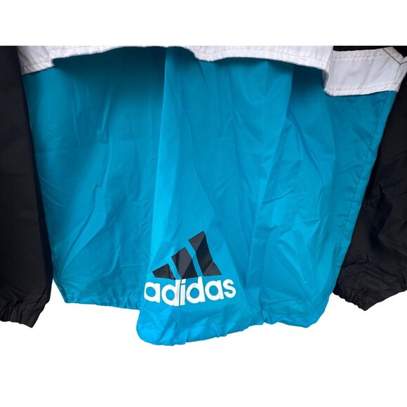Vintage Y2K Adidas Mens Medium 1/2 Zip Pullover TRACKER HZ Jacket Windbreaker - Picture 7 of 8